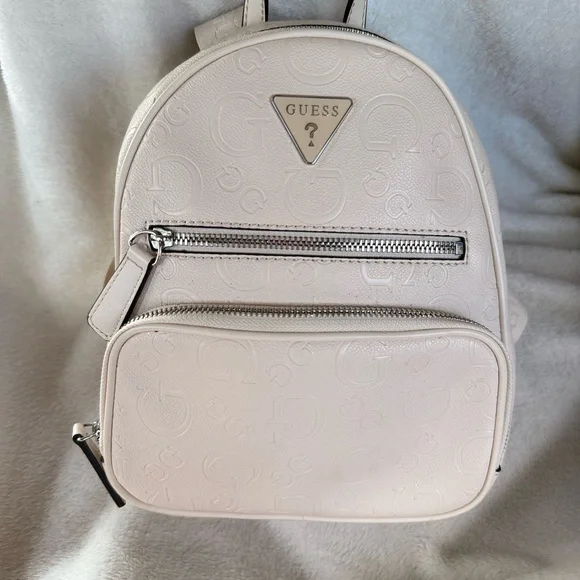 GUESS Cream Faux Leather Backpack Backpack Guess | color Cream | Gomez.pl/en main image 4